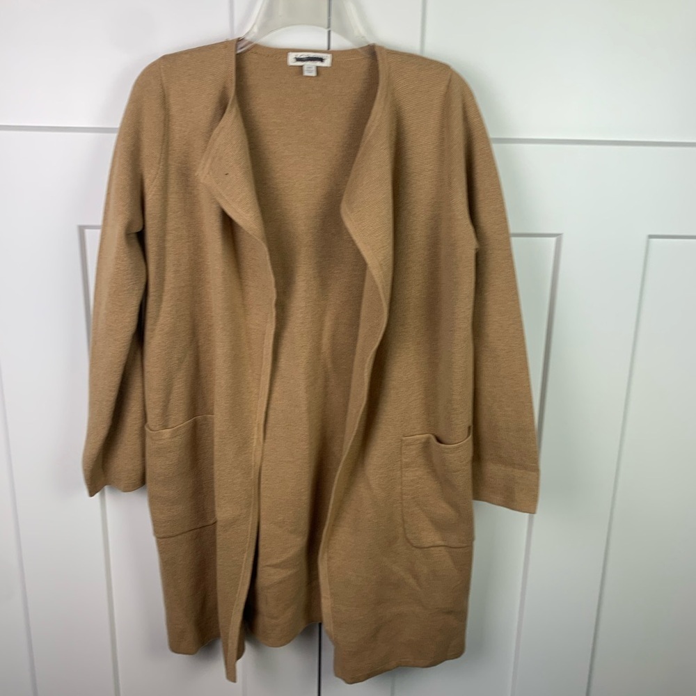 J Crew XXS Juliette collarless sweater-blazer Camel Preppy Classic Quiet Luxury - Picture 3 of 13
